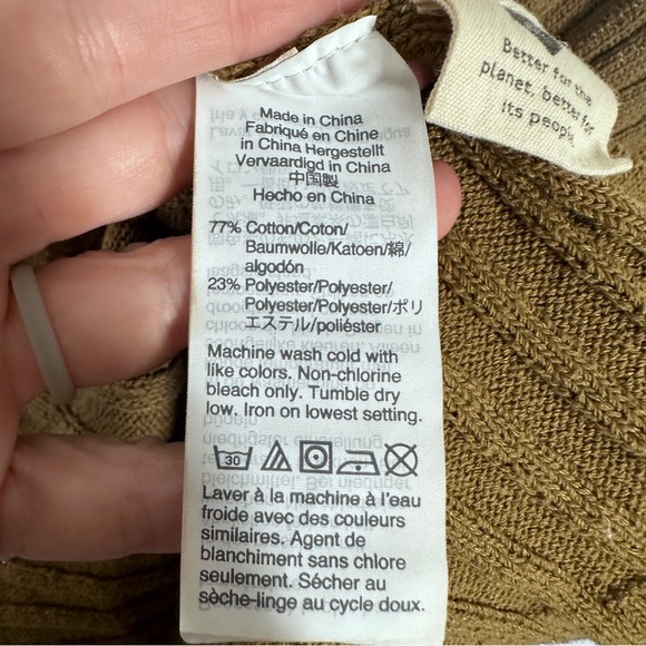 Madewell Tilney Ribbed Sweater Tank Top Large Green - Picture 5 of 7